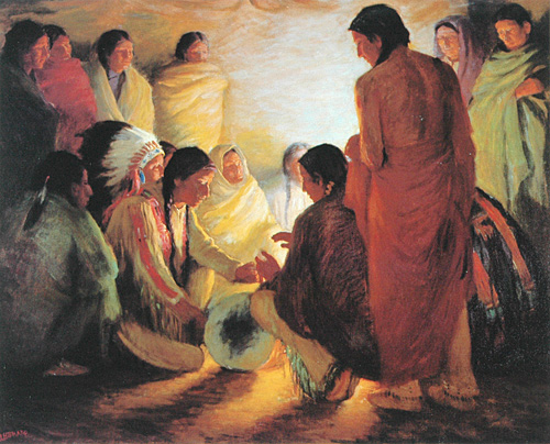 Tribal Chants, oil on canvas, 1908. 30 inches x 36 inches.